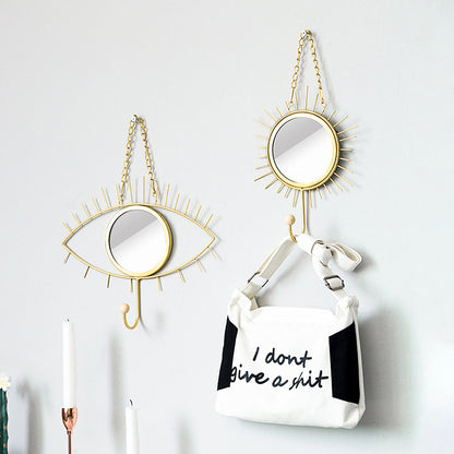 Geometric Eye Iron Art Hooks - Stylish & Functional Storage 