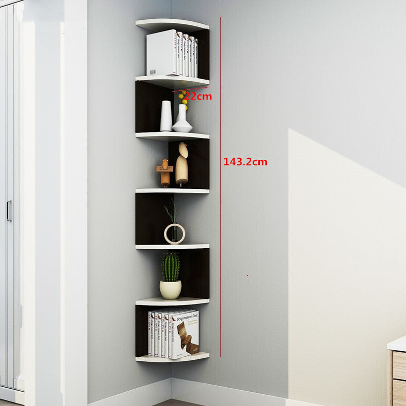 Corner Bookshelf Storage Rack