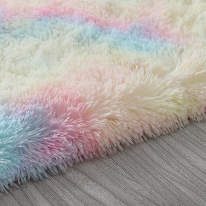 Nordic Tie-Dye Bedside Mat for Vibrant Bedroom Decor