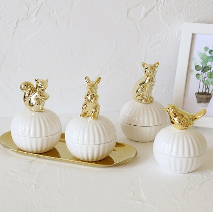 Animal Figurine Jewellery Box | Squirrel, Rabbit, Cat, Bird Designs