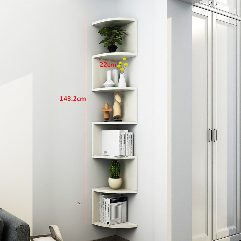 Corner Bookshelf Storage Rack - Stylish & Space-Saving