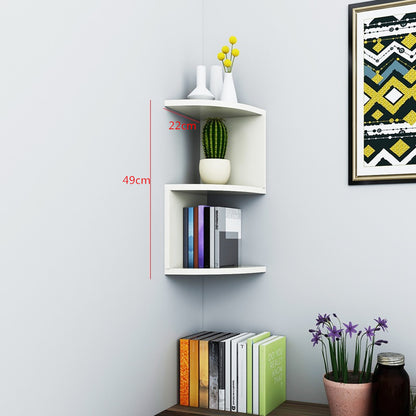 Corner Bookshelf Storage Rack - Stylish & Space-Saving