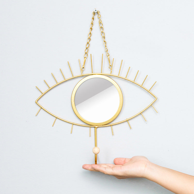 Geometric Eye Iron Art Hooks - Stylish & Functional Storage 