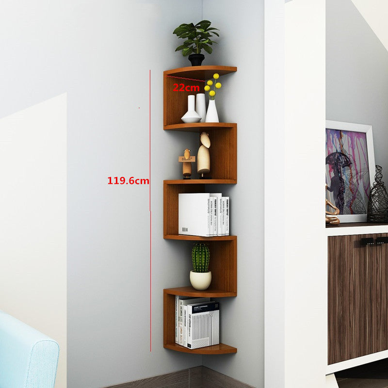 Corner Bookshelf Storage Rack - Stylish & Space-Saving