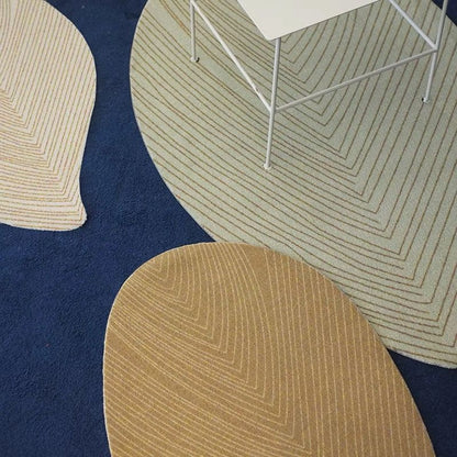 Leaf Shaped Bedside Carpet | Stylish Bedroom Décor