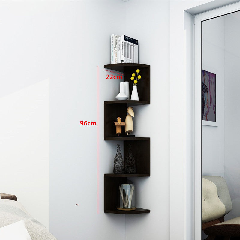 Corner Bookshelf Storage Rack - Stylish & Space-Saving